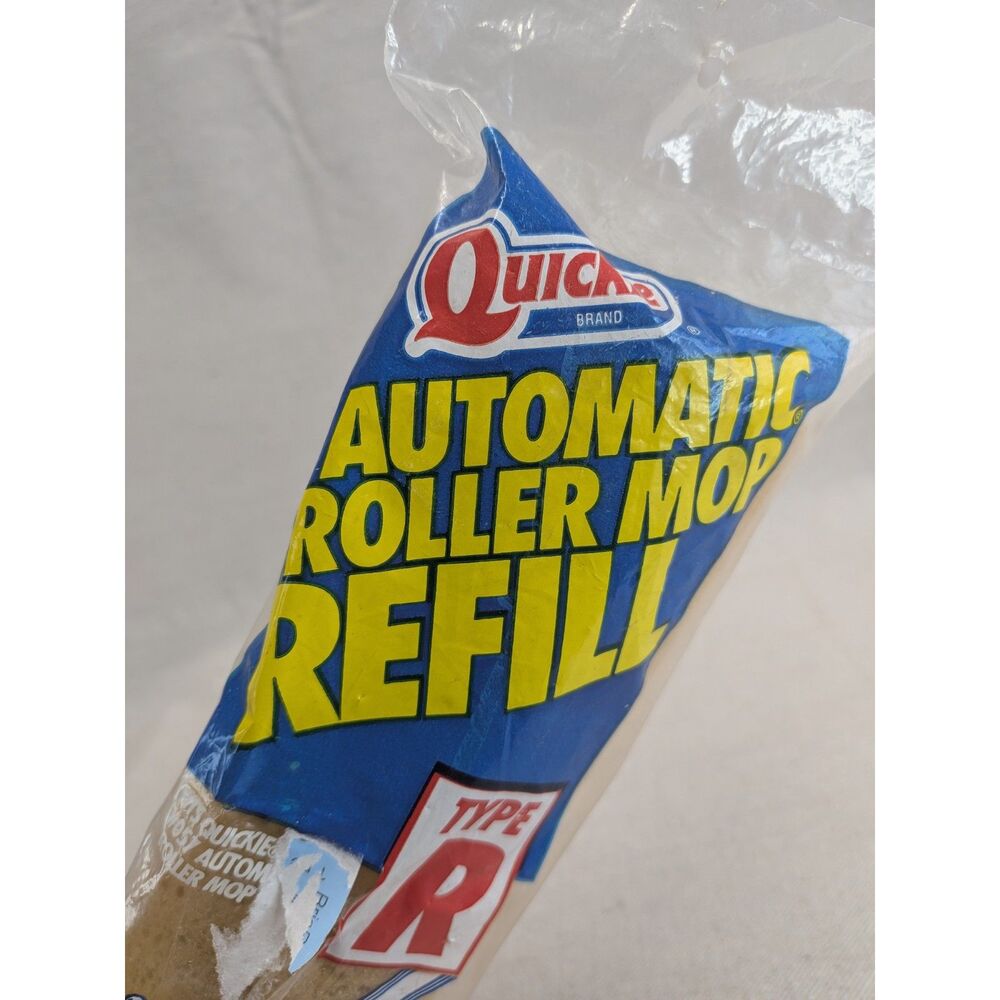 Vintage NOS Quickie Type R Roller Mop Refill #0572 Sponge Head Retro Cleaning